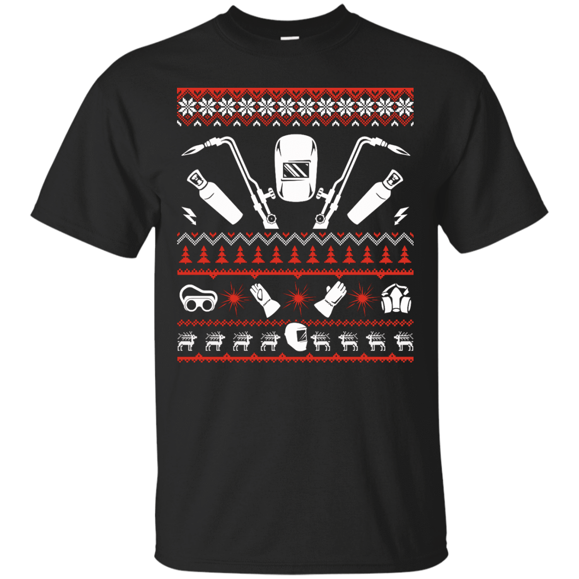 Welder Christmas Sweater-T-Shirt & Hoodie-Classic T-Shirt-Black