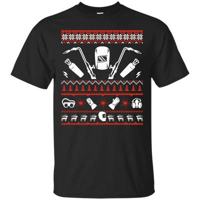 Welder Christmas Sweater-T-Shirt & Hoodie-Classic T-Shirt-Black