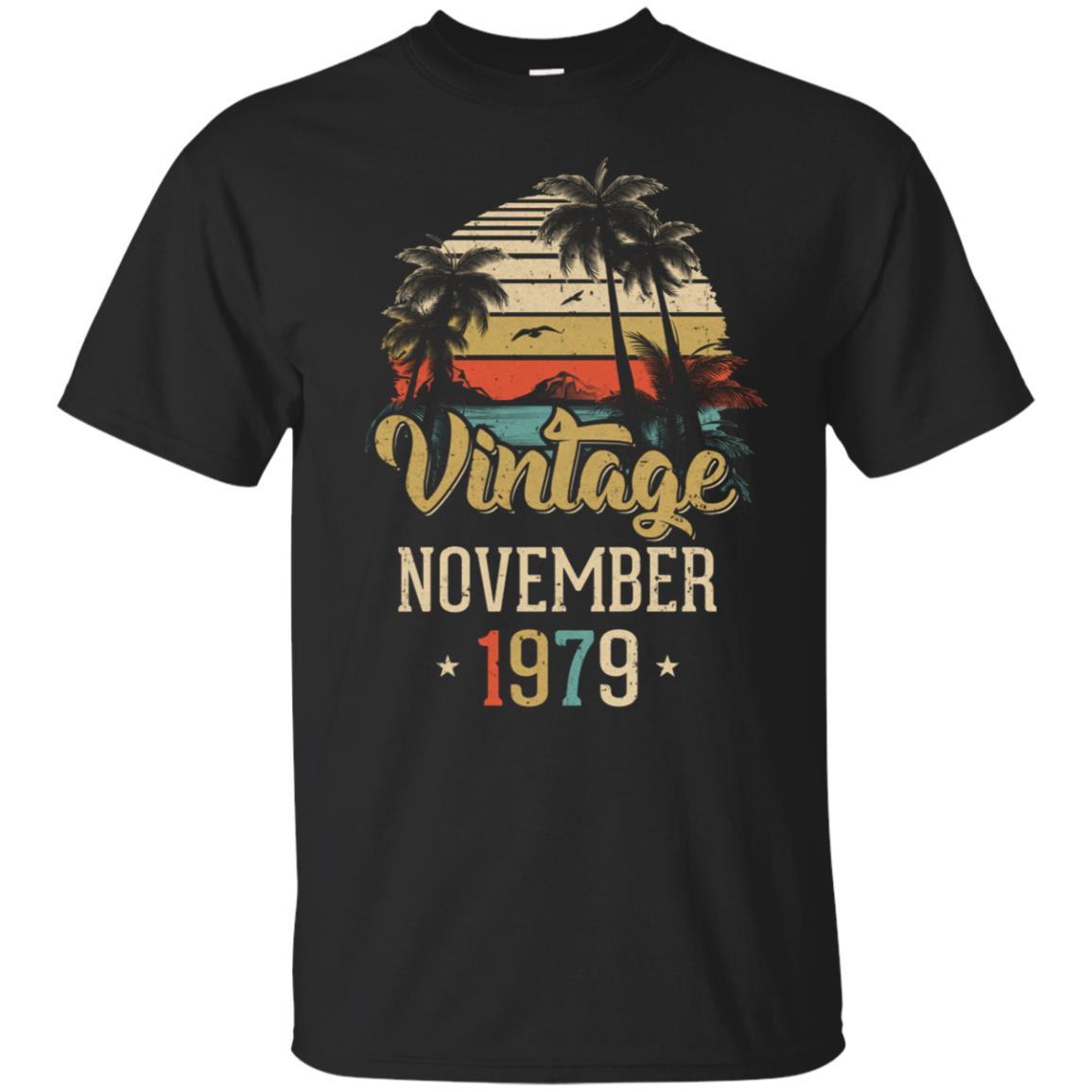 Retro Classic Vintage November 1979 42th Birthday Gift-T-Shirt & Hoodie-Classic T-Shirt-Black