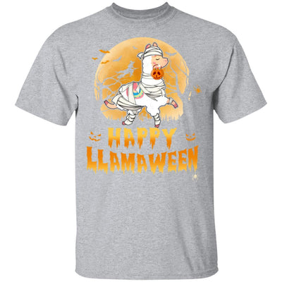 Happy Llamaween Funny Halloween Llama Costume Gift-T-Shirt & Hoodie-Classic T-Shirt-Sport Grey