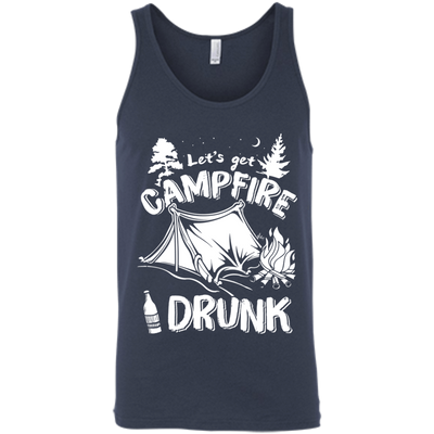Let's Get Campfire Drunk-T-Shirt & Hoodie-Unisex Tank-Navy