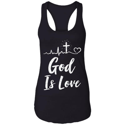 God Is Love Christian Gifts Women-T-Shirt & Tank Top-Women's Ideal Racerback Tank-Black
