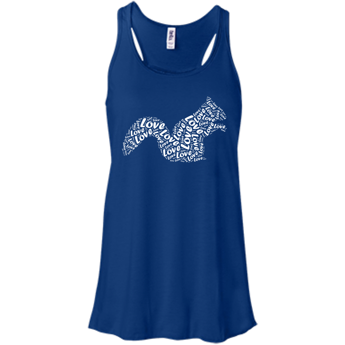 I Love Squirrel-T-Shirt & Hoodie-Women's Flowy Racerback Tank-True Royal