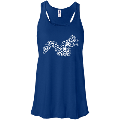I Love Squirrel-T-Shirt & Hoodie-Women's Flowy Racerback Tank-True Royal