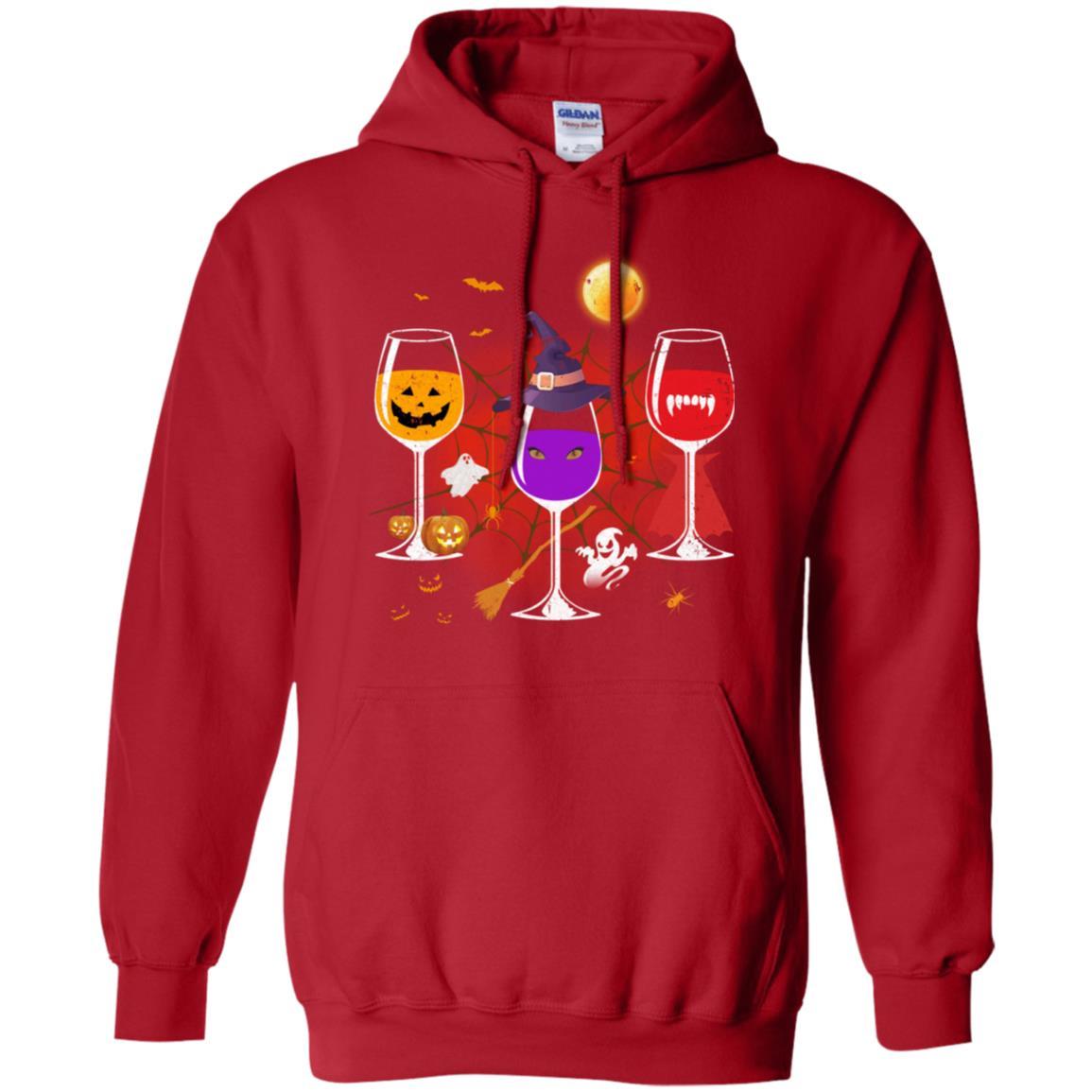 Wine Glass Of Witchcraft Funny Halloween-T-Shirt & Tank Top-Pullover Hoodie-Red