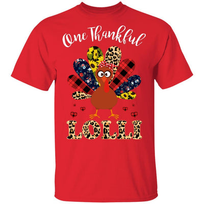 One Thankful Lolli Leopard Turkey Thanksgiving Gift-T-Shirt & Sweatshirt-Classic T-Shirt-Red