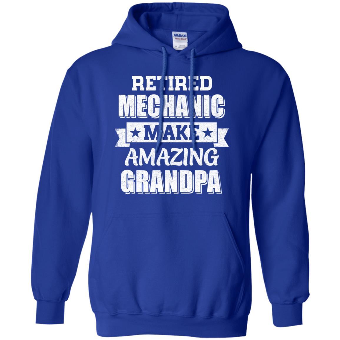 Funny Retired Machanic Make Amazing Grandpa Gifts-T-Shirt & Hoodie-Pullover Hoodie-Royal