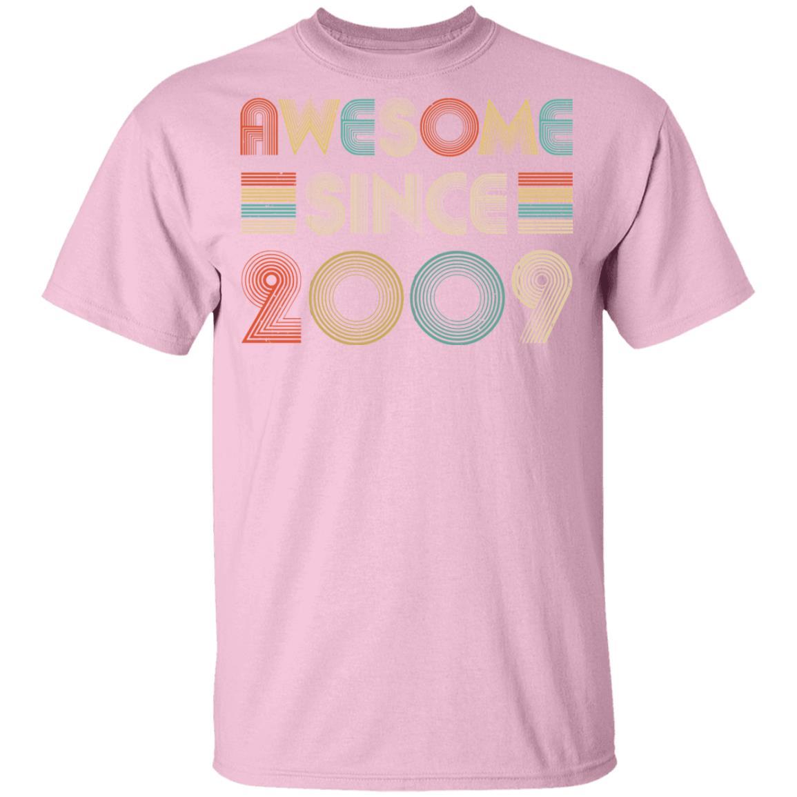 Awesome Since 2009 12th Birthday Gifts Youth-Youth Shirt-Youth T-Shirt-Light Pink