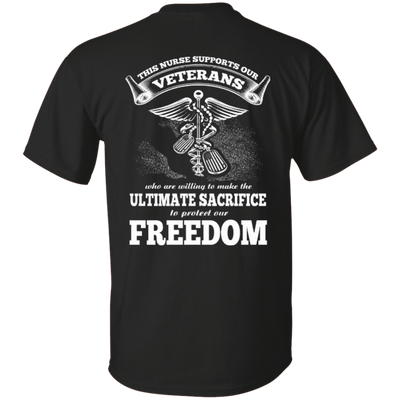 THIS NURSE SUPPORTS OUR VETERANS-T-Shirt & Hoodie-Classic T-Shirt-Black