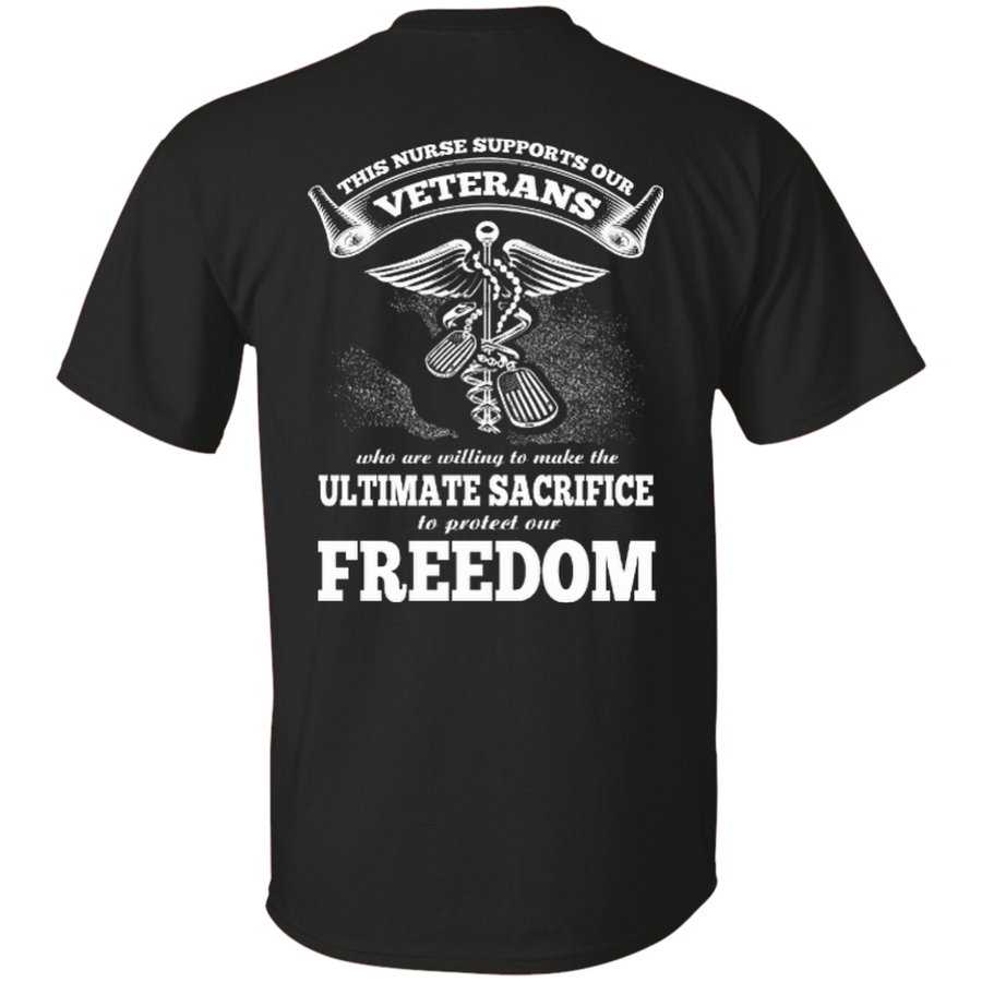 THIS NURSE SUPPORTS OUR VETERANS-T-Shirt & Hoodie-Classic T-Shirt-Black