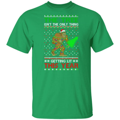 Christmas Bigfoot The Tree Isn't The Only Thing Sweater-T-Shirt & Sweatshirt-Classic T-Shirt-Irish Green