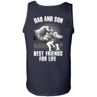 Dad And Son Best Friends For Life-T-Shirt & Hoodie-Unisex Tank-Navy