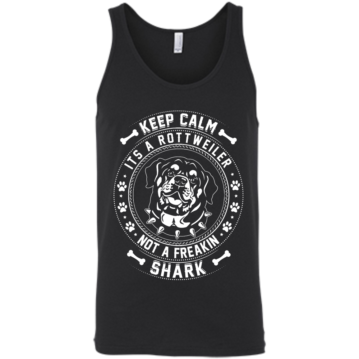 Keep Calm It's A Rottweiler Not A Freaking Shark-T-Shirt & Hoodie-Unisex Tank-Black