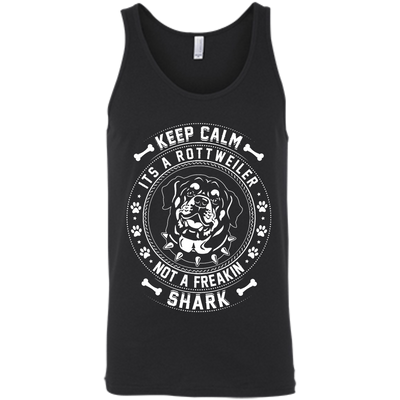 Keep Calm It's A Rottweiler Not A Freaking Shark-T-Shirt & Hoodie-Unisex Tank-Black