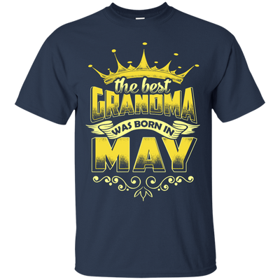 The Best Grandma Was Born In May-T-Shirt & Hoodie-Classic T-Shirt-Navy