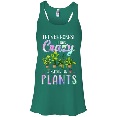 Let's Be Honest I Was Crazy Before The Plants-T-Shirt & Tank Top-Women's Flowy Racerback Tank-Kelly Green