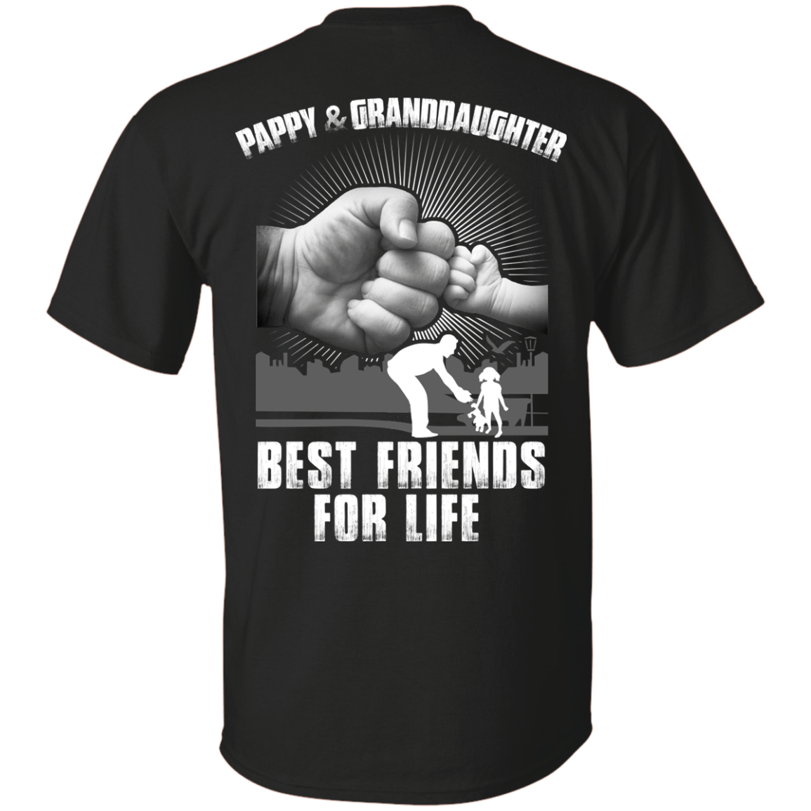 Pappy And Granddaughter Best Friends For Life-T-Shirt & Hoodie-Classic T-Shirt-Black