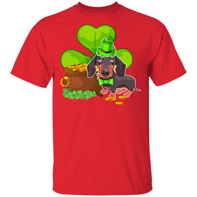 Dachshund St Patrick's Day Irish Dog Lover Funny Gifts-T-Shirt & Hoodie-Classic T-Shirt-Red