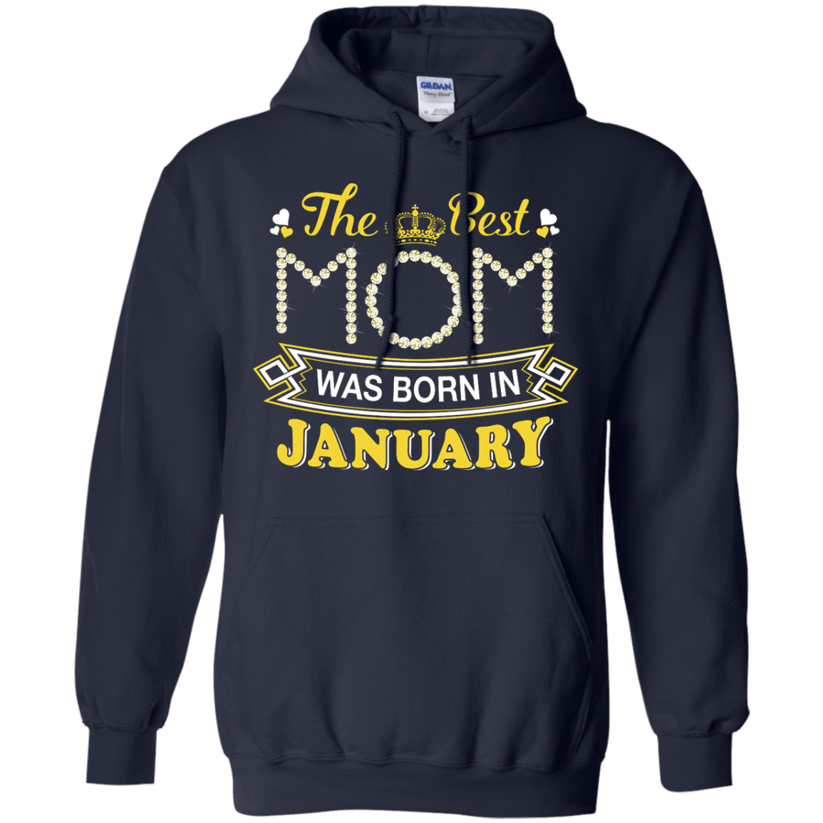 The Best Mom Was Born In January-T-Shirt & Hoodie-Pullover Hoodie-Navy