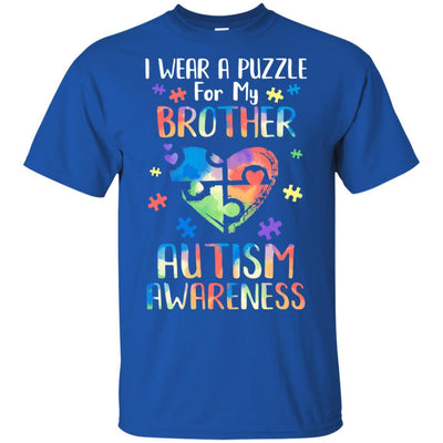I Wear A Puzzle For My Brother Autism Awareness-T-Shirt & Hoodie-Classic T-Shirt-Royal