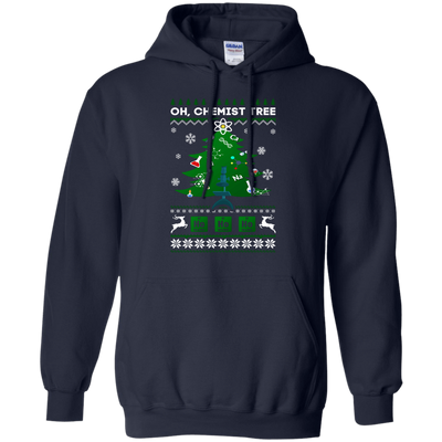Oh Chemistry Tree Science Christmas Ugly Sweater Gift-T-Shirt & Hoodie-Pullover Hoodie-Navy