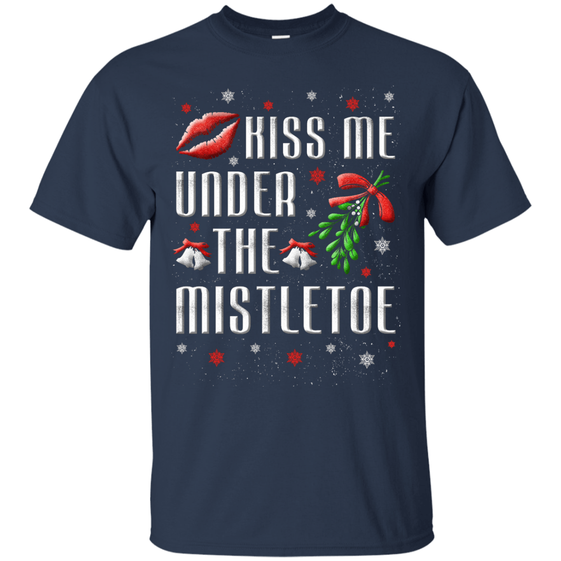 Kiss Me Under The Mistletoe-T-Shirt & Hoodie-Classic T-Shirt-Navy