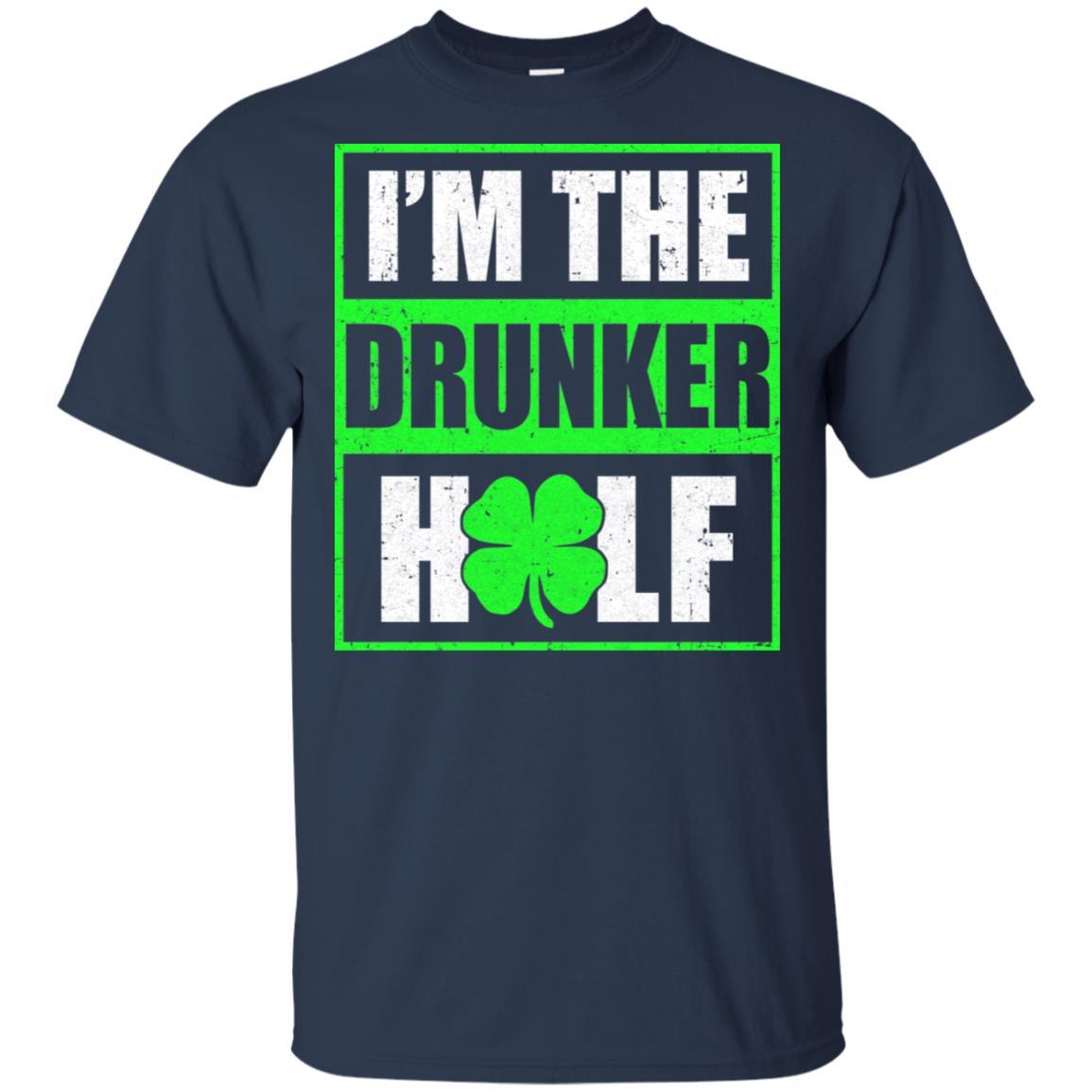 Funny I'm The Drunker Half St Patricks Day-T-Shirt & Hoodie-Classic T-Shirt-Navy