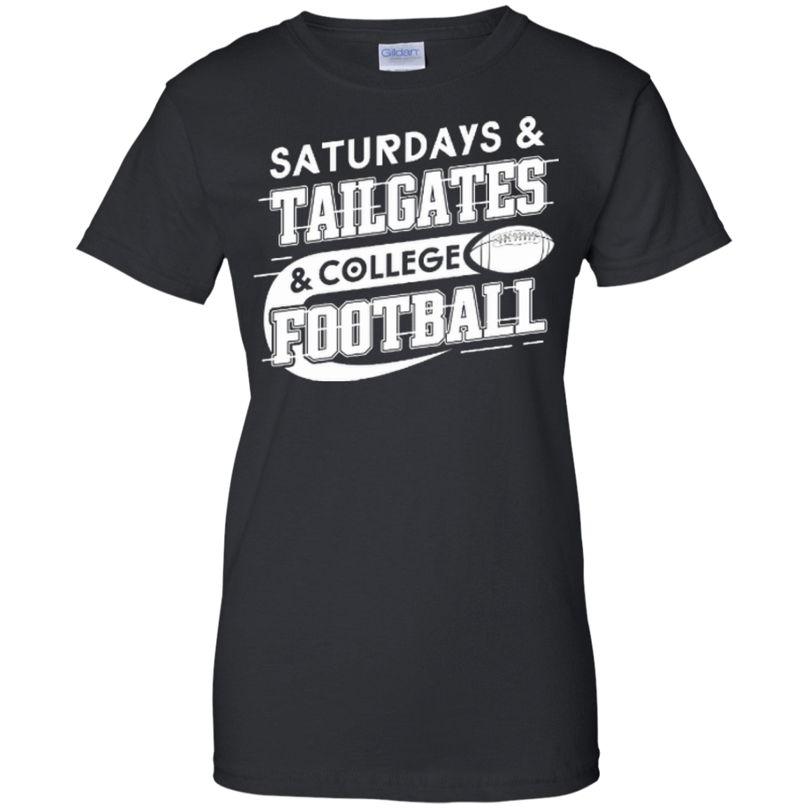 SATURDAYS TAILGATES COLLEGE FOOTBALL-T-Shirt & Hoodie-Women's T-Shirt-Black