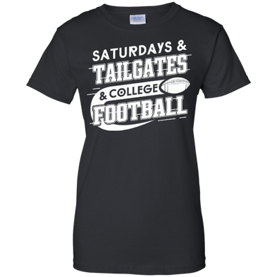 SATURDAYS TAILGATES COLLEGE FOOTBALL-T-Shirt & Hoodie-Women's T-Shirt-Black