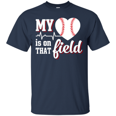 My Heart Is On That Field Baseball-T-Shirt & Hoodie-Classic T-Shirt-Navy
