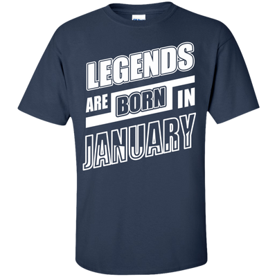 Legends are born in JANUARY-T-Shirt & Hoodie-Classic T-Shirt-Navy