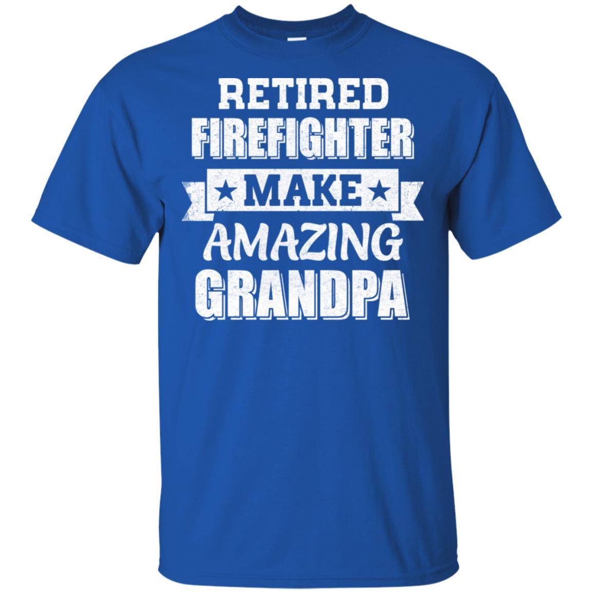 Funny Retired Firefighter Make Amazing Grandpa Gifts-T-Shirt & Hoodie-Classic T-Shirt-Royal