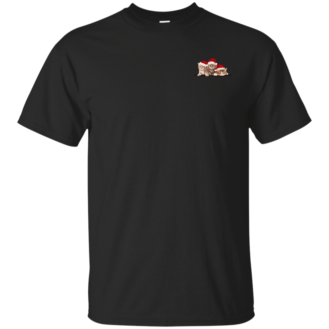 Kitten In A Pocket Cute Cat Christmas-T-Shirt & Hoodie-Classic T-Shirt-Black