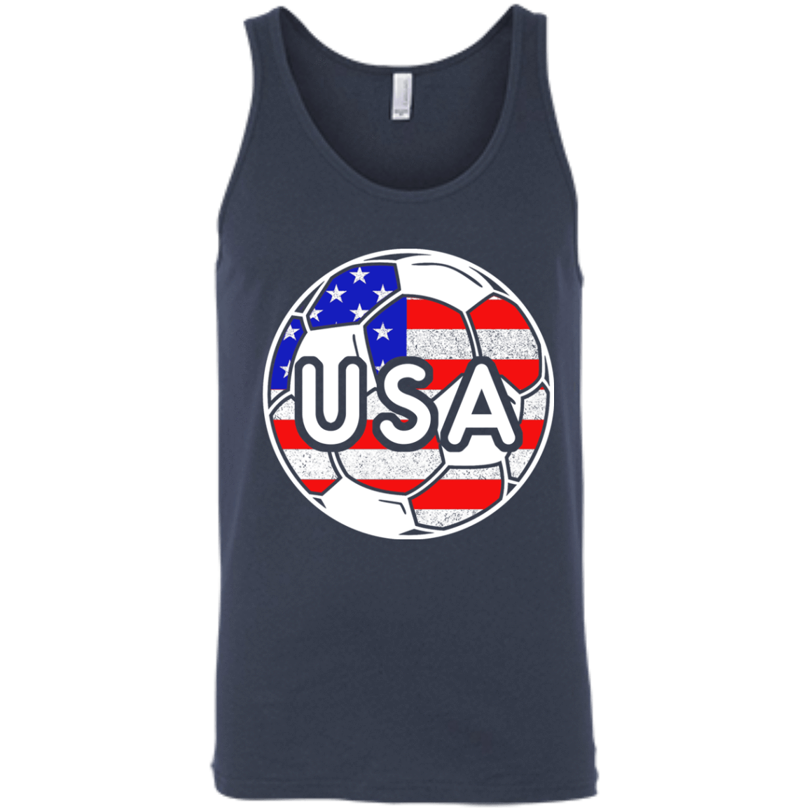 USA Soccer With America Jersey Color National Team-T-Shirt & Hoodie-Unisex Tank-Navy