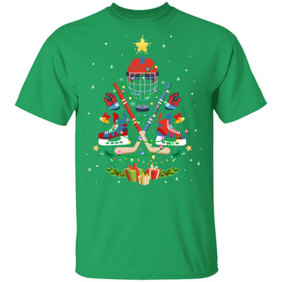 Ice Hockey Christmas Tree Ornament Funny Xmas Gift-T-Shirt & Sweatshirt-Classic T-Shirt-Irish Green