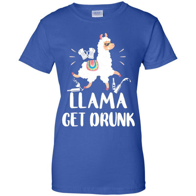 Funny Llama Get Drunk Mom Mommy Drinking Party-T-Shirt & Tank Top-Women's T-Shirt-Royal