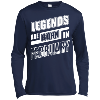 Legends are born in FEBRUARY-T-Shirt & Hoodie-Long Sleeve T-Shirt-Navy