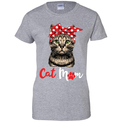 Funny Cat Mom For Cat Lovers Mothers Day Gift-T-Shirt & Tank Top-Women's T-Shirt-Sport Grey
