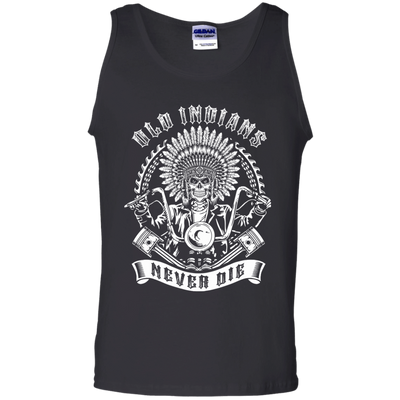 Old Indians Never Die For Biker-T-Shirt & Hoodie-Unisex Tank-Black