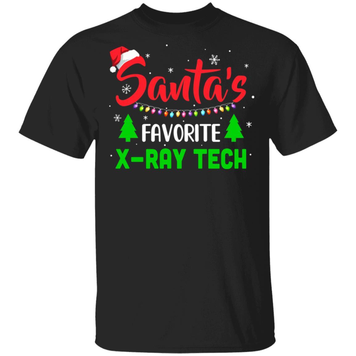 Santa's Favorite X-ray Tech Funny Christmas Xmas Gifts-T-Shirt & Sweatshirt-Classic T-Shirt-Black