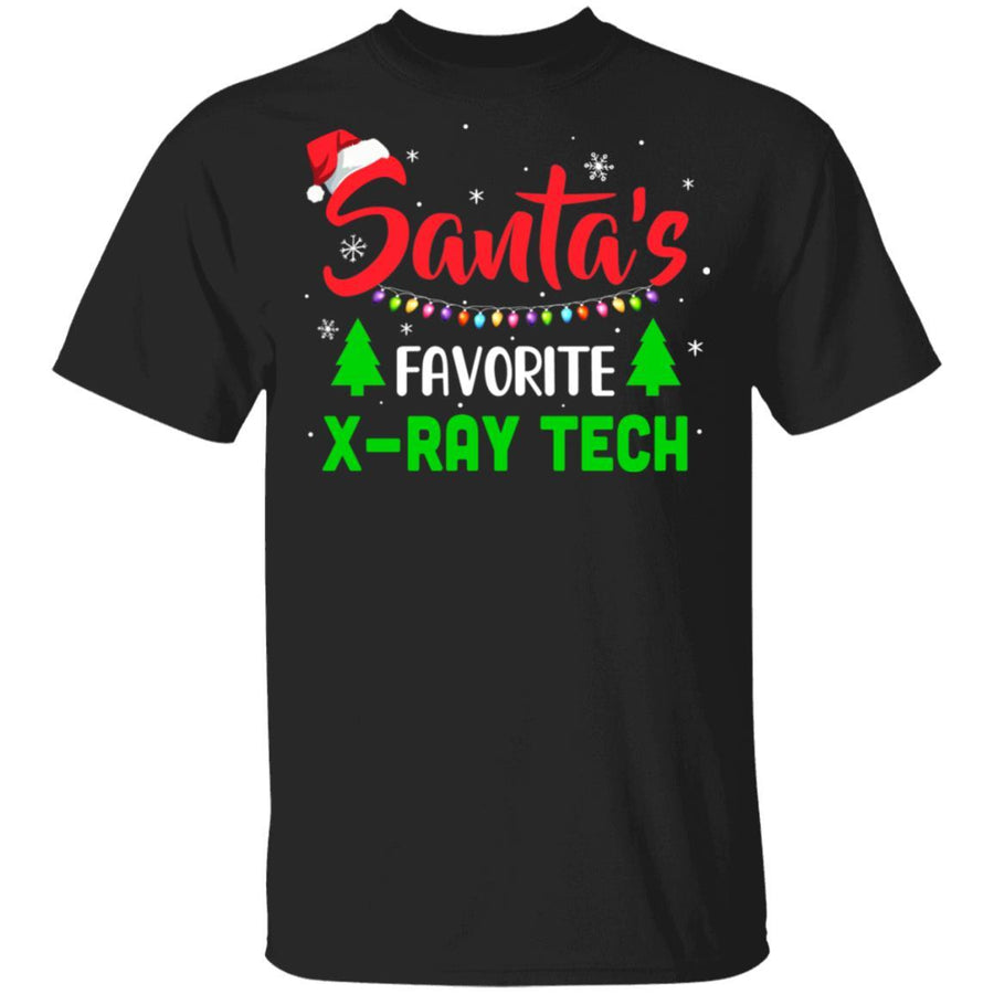 Santa's Favorite X-ray Tech Funny Christmas Xmas Gifts-T-Shirt & Sweatshirt-Classic T-Shirt-Black