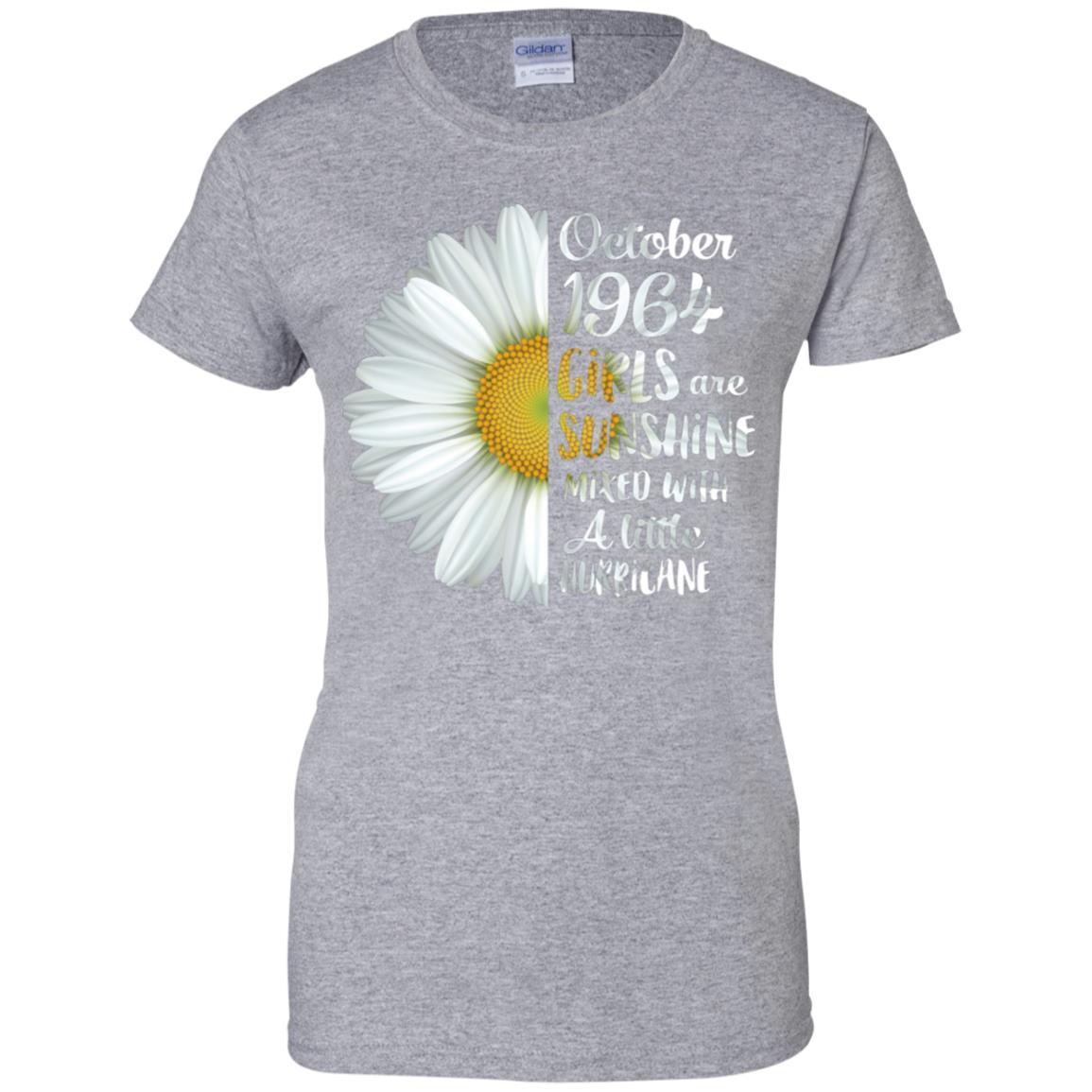 October Girls 1964 57th Birthday Gifts-T-Shirt & Tank Top-Women's T-Shirt-Sport Grey