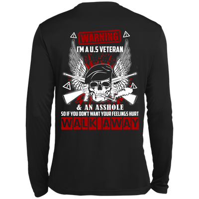 I'm A U.S Veteran And An A**hole-T-Shirt & Hoodie-Long Sleeve T-Shirt-Black