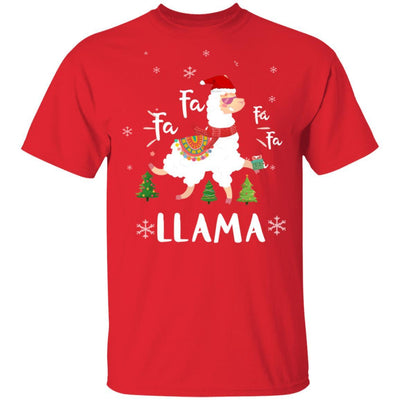 Fa La La Llama Santa Christmas Funny Gift Xmas-T-Shirt & Sweatshirt-Classic T-Shirt-Red