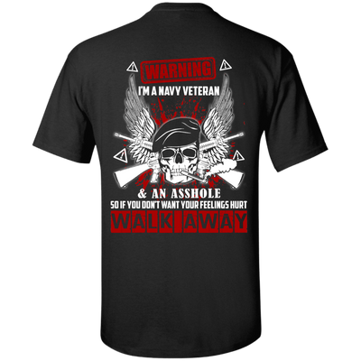 I'm A Navy Veteran And An A**hole-T-Shirt & Hoodie-Classic T-Shirt-Black