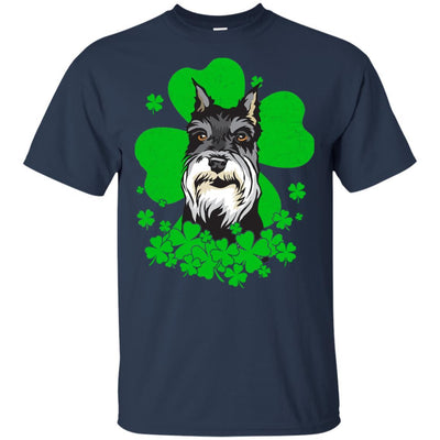Schnauzer St. Patrick's Day Clovers-T-Shirt & Hoodie-Classic T-Shirt-Navy