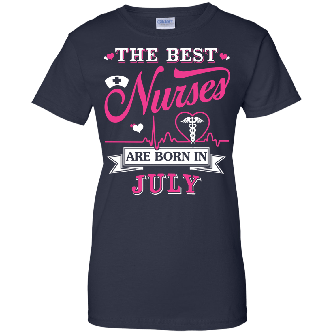 The Best Nurses Are Born In July-T-Shirt & Hoodie-Women's T-Shirt-Navy