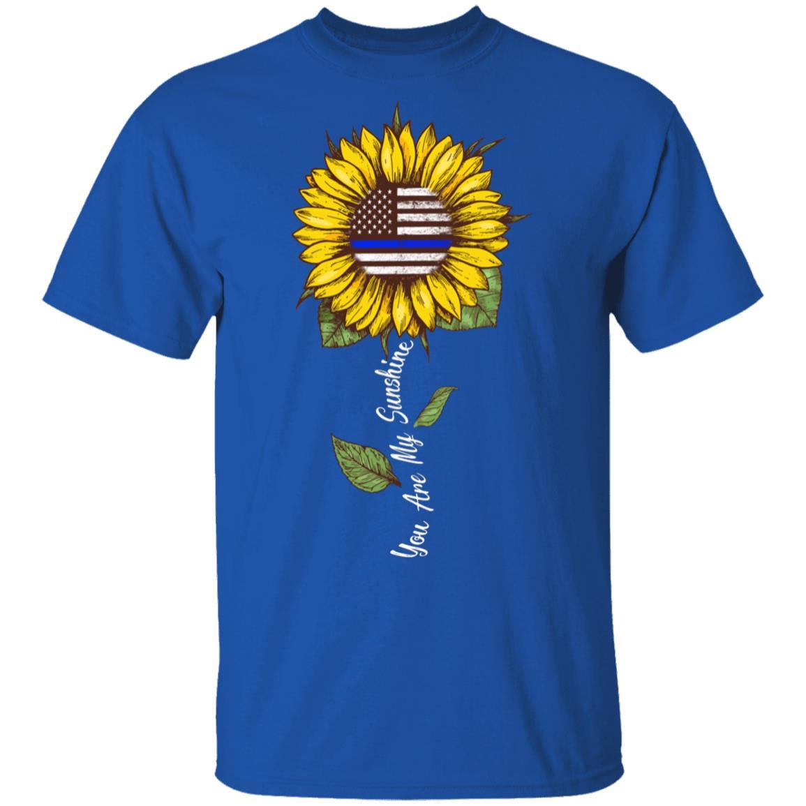 You Are My Sunshine Sunflower Female Police Officer-T-Shirt & Hoodie-Classic T-Shirt-Royal