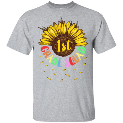 Sunflower 1St Grade Squad First Grade Teacher-T-Shirt & Hoodie-Classic T-Shirt-Sport Grey