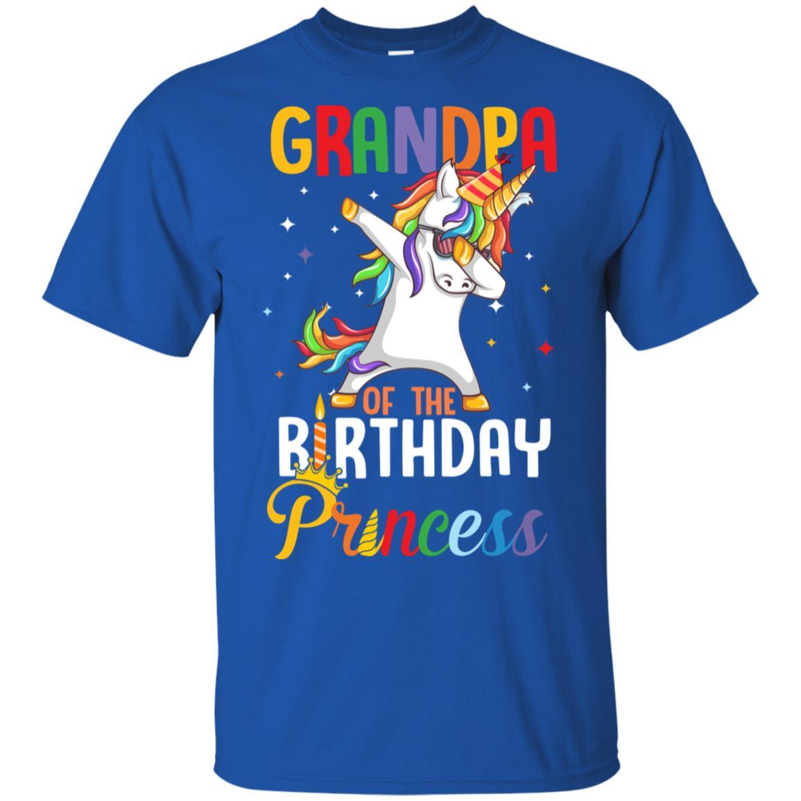 Grandpa Of The Birthday Girl Dabbing Unicorn Party-T-Shirt & Hoodie-Classic T-Shirt-Royal